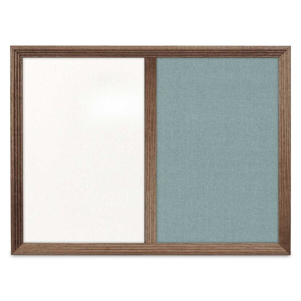 United Visual Products Enclosed Corkboard, 1 Door, 72"x36", 4" Fra, UV3418-BLACK-BLACK UV3418-BLACK-BLACK - main